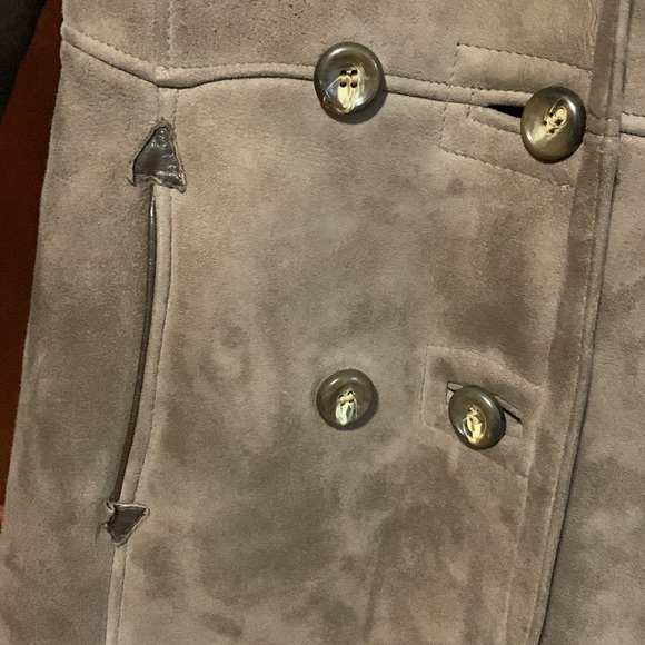 Jeno de Paris Shearling Coat w Genuine Fur Collar - Picture 3 of 16